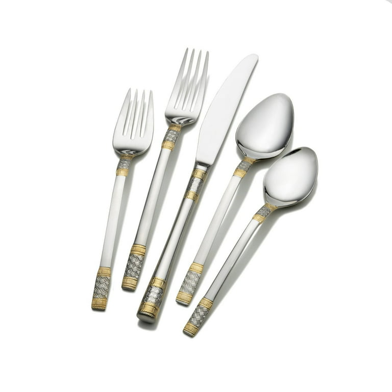 40Pcs Silver Stainless Steel Flatware Set Service Kitchen Cutlery Silverware